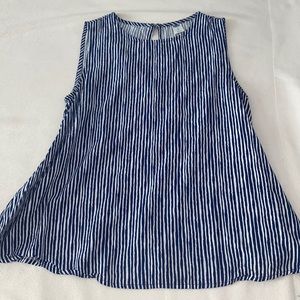 Blue striped tank top